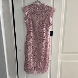 Brand new dusty rose lace dress size 14 new with tags